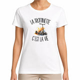 T-shirt Femme Blanc La trottinette c'est la vie