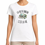 T-shirt Femme Blanc La vie de bureau c'est la vie