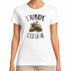 T-shirt Femme Blanc L'alpinisme c'est la vie