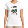 T-shirt Femme Blanc L'apnée c'est la vie
