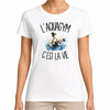 T-shirt Femme Blanc L'aquagym c'est la vie