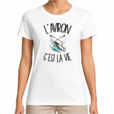 T-shirt Femme Blanc L'aviron c'est la vie