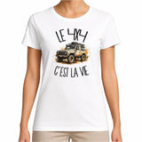 T-shirt Femme Blanc Le 4x4 c'est la vie