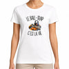 T-shirt Femme Blanc Le ball-trap c'est la vie