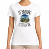 T-shirt Femme Blanc Le bivouac c'est la vie