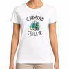 T-shirt Femme Blanc Le bodyboard c'est la vie