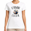 T-shirt Femme Blanc Le bowling c'est la vie