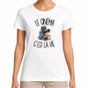 T-shirt Femme Blanc Le cinéma c'est la vie