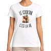 T-shirt Femme Blanc Le cocktail c'est la vie