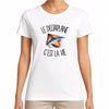 T-shirt Femme Blanc Le deltaplane c'est la vie