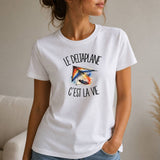T-shirt Femme Blanc Le deltaplane c'est la vie