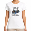 T-shirt Femme Blanc Être DJ c'est la vie