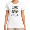 T-shirt Femme Blanc Le drift c'est la vie