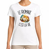 T-shirt Femme Blanc Le fromage c'est la vie
