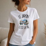 T-shirt Femme Blanc Le Japon c'est la vie