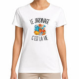 T-shirt Femme Blanc Le jardinage c'est la vie