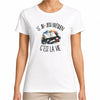T-shirt Femme Blanc Le jiu-jitsu brésilien c'est la vie