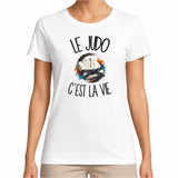 T-shirt Femme Blanc Le judo c'est la vie