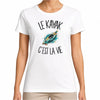 T-shirt Femme Blanc Le kayak c'est la vie