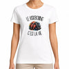 T-shirt Femme Blanc Le kickboxing c'est la vie
