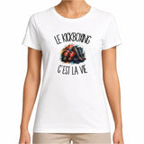 T-shirt Femme Blanc Le kickboxing c'est la vie