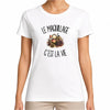 T-shirt Femme Blanc Le maquillage c'est la vie