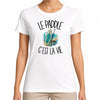 T-shirt Femme Blanc Le paddle c'est la vie