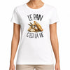 T-shirt Femme Blanc Le pain c'est la vie