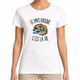 T-shirt Femme Blanc Le Pays basque c'est la vie