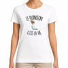 T-shirt Femme Blanc Le plongeon c'est la vie