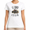 T-shirt Femme Blanc Le quad c'est la vie
