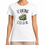 T-shirt Femme Blanc Le rafting c'est la vie
