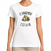 T-shirt Femme Blanc Le rangement c'est la vie
