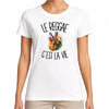 T-shirt Femme Blanc Le reggae c'est la vie