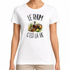 T-shirt Femme Blanc Le rhum c'est la vie