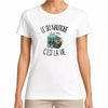 T-shirt Femme Blanc Le ski nautique c'est la vie