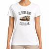 T-shirt Femme Blanc Le sport auto c'est la vie