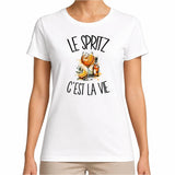 T-shirt Femme Blanc Le spritz c'est la vie