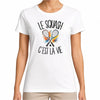 T-shirt Femme Blanc Le squash c'est la vie