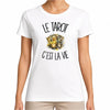 T-shirt Femme Blanc Le tarot c'est la vie