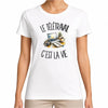 T-shirt Femme Blanc Le télétravail c'est la vie