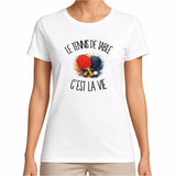 T-shirt Femme Blanc Le tennis de table c'est la vie