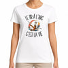 T-shirt Femme Blanc Le tir à l'arc c'est la vie