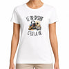 T-shirt Femme Blanc Le tir sportif c'est la vie