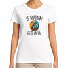 T-shirt Femme Blanc Le triathlon c'est la vie