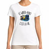 T-shirt Femme Blanc Le water-polo c'est la vie