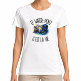 T-shirt Femme Blanc Le water-polo c'est la vie
