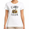 T-shirt Femme Blanc Le whisky c'est la vie