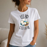 T-shirt Femme Blanc Les BD c'est la vie