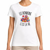 T-shirt Femme Blanc Les bonbons c'est la vie